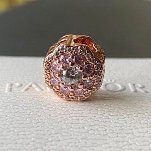 PANDORA Pink Sparkle Flower Charm